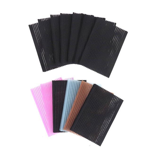 Qintreesify 10 Pcs Black Magic Bangs Hair Pad, Hair Styling Tool Barber Acessories Plastic Paste Posts Square Hair Pad, Hair Holder Barber Grippers, Hair Accessories - Image 2
